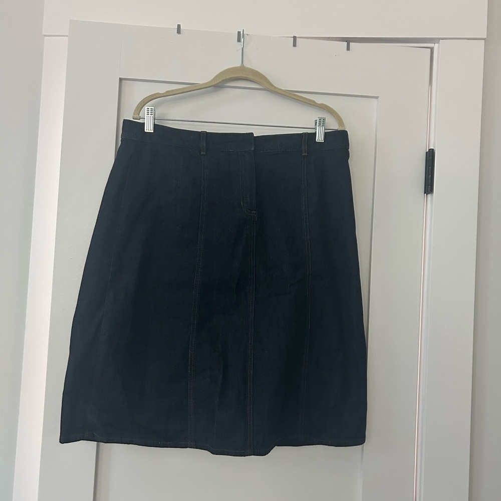 Geoffrey Beene Denim Navy A-Line Skirt